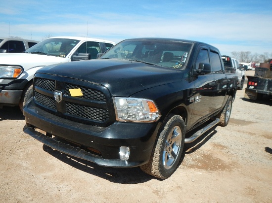 2014 DODGE 1500 PICKUP TRUCK,  CREW CAB, V8 GAS, AUTOMATIC, PS, AC, (DOES N