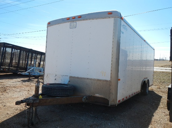 2014 CARGO CRAFT 20' ENCLOSED CARGO TRAILER,  TANDEM AXLE, RAMP DOOR, SIDE