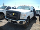 2012 FORD F350 FLATBED PICKUP TRUCK, 132,921 MILES  4X4, EXTENED CAB, POWER