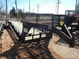 2001 JONES 30' GOOSENECK TRAILER,  TANDEM AXLES WITH SINGLES (TIRES ARE MIS