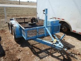 SHOPBUILT 8' UTILITY TRAILER,  TANDEM AXLE, SDINGLE TIRE S# N/A C# 70093, N