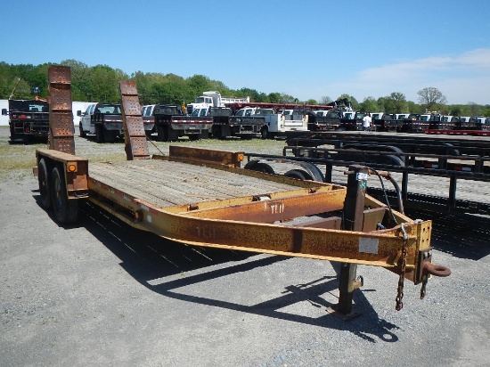 BELSHE UTILITY TRAILER,  PINTLE HITCH, 18', TANDEM AXLE, RAMPS