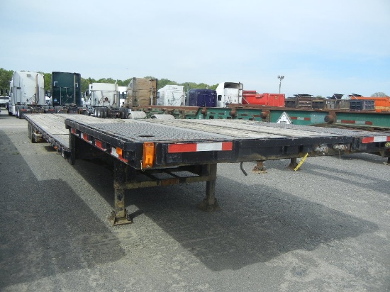 1998 TARA STEP DECK TRAILER,  53' X 102", 5' FRONT & REAR PULLOUT EXTENDERS