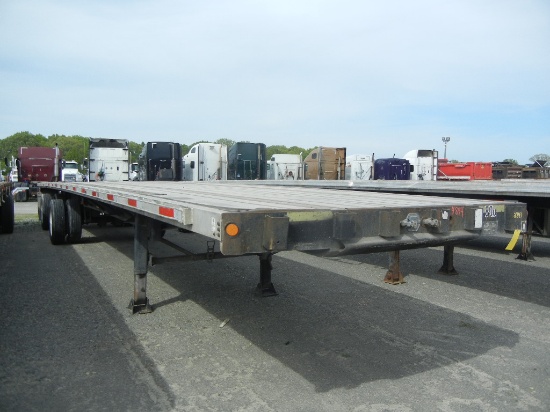 1999 TRAILMOBILE COMBO FLATBED TRAILER,  48X102, SPREAD AXLE, AIR RIDE SUSP