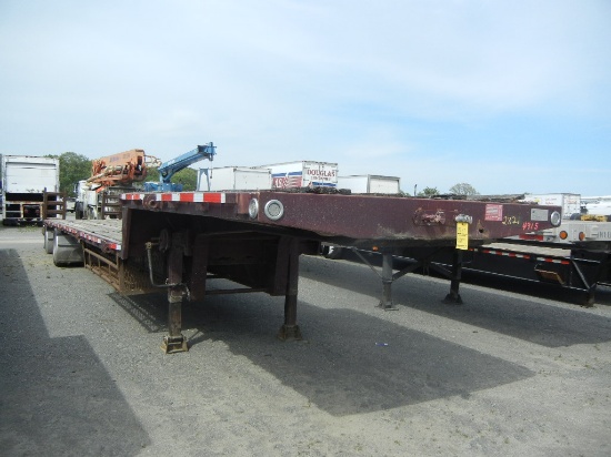 1987 TRAIL KING TS70CS-482 STEP DECK TRAILER,  45', DOVETAIL, FOLDING RAMPS