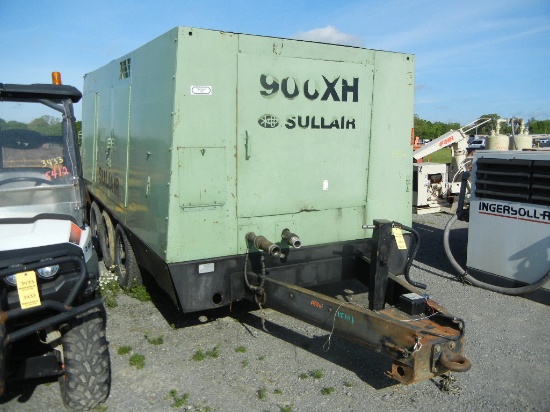 SULLAIR 900 XH PORTABLE AIR COMPRESSOR,  CAT C-15 DIESEL, 900 CFM, TRI-AXLE