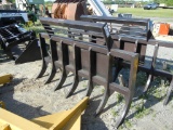 STAKING RAKE,  NEW, 6', WITH SKID STEEER HITCH
