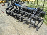 HYDRAULIC GRAPPLE,  NEW, 7', SKID STEER HITCH, HEAVY DUTY