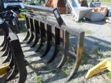 STAKING RAKE,  NEW, 7', WITH SKID STEEER HITCH