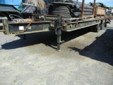 1999 BELSHE TRAILER,  PINTLE HITCH, 21' LOAD DECK, 5' DOVETAIL WITH RAMPS,