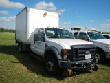 2009 FORD F-550 BOX TRUCK,  EXTENDED CAB, 4 X 4, HYRAIL, POWERSTROKE V8 DIE