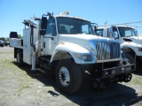 2003 INTERNATIONAL 7300 CRANE TRUCK, IH DT 466 DIESEL, 10 SPEED, IMT 5200 S