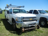 2012 CHEVY 3500HD SERVICE TRUCK, HY-RAIL, EXTENDED CAB, 4X4, V8 GAS, AT, PS