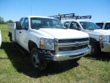 2007 CHEVY 3500HD SERVICE TRUCK, NO HY-RAIL, EXTENDED CAB, 4X4, V8 GAS, AT,