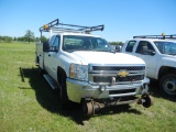 2012 CHEVY 3500HD SERVICE TRUCK, HY-RAIL, EXTENDED CAB, 4X4, V8 GAS ENGINE,