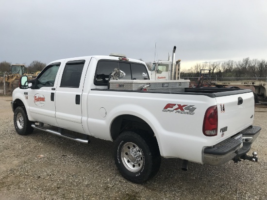 2004 FORD F350 PICKUP TRUCK, 157,501 MILES  4X4, CREW CAB, AT, PS, AC, FUEL