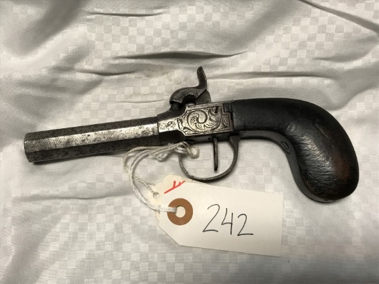 Black Powder Single Shot Percussion Darringer (Caliber Unknown ) - Damascus