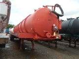 2011 TROXELL 130 BBL VACUUM TRAILER,  TANDEM AXLE, RAYCO SUSPENSION, 11R24.