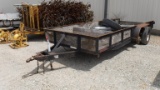 2006 RICE 18' TAG TRAILER,  TANDEM AXLE, SINGLE WHEELS, BALL HITCH, APPROX