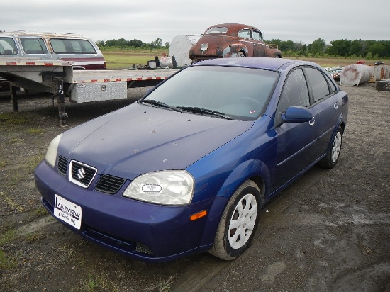 2004 SUZUKI CAR,  GAS, 5 SPEED, PS, AC S# N/A (MAY OR MAY NOT HAVE TITLE, O