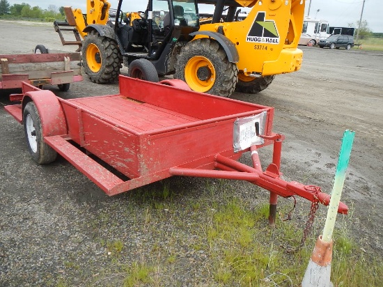 SHOPBUILT 5' X 10' TAG TRAILER,  SINGLE AXLE, NO TITLE