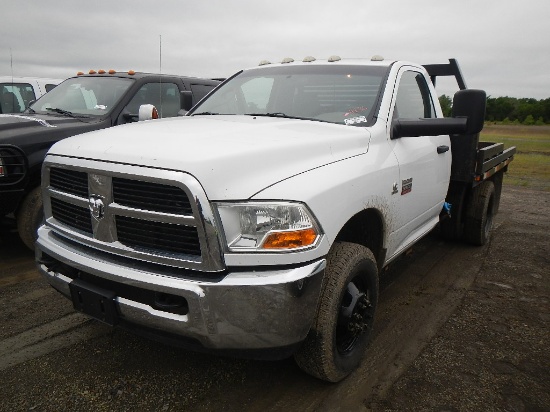 2012 DODGE RAM 3500 HD DUALLY FLATBED PICKUP TRUCK, 295K+  CUMMINS DIESEL,