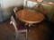(1) ROUND WOODEN TABLE WITH  (4) WOODEN CHAIRS
