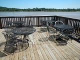 (4) METAL OUTDOOR TABLES &  (15) METAL CHAIRS