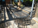 (4) METAL OUTDOOR TABLES &  (11) METAL CHAIRS