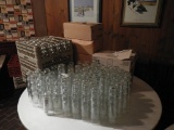 LOT OF PILSNER GLASSES AND (2) CASES OF GLASSWARE