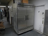 TRUE T-49 REFRIGERATOR,  2-DOOR, STAINLESS S# 12100004