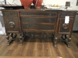 ANTIQUE WOODEN BANQUET SERVER / BUFFET