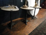 (3) ROUND MARBLE TOP TABLES