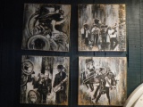 (4) JAZZ WALL ART PIECES