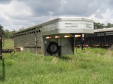 2008 LIBERTY TRAVALONG LIVESTOCK TRAILER,  GOOSENECK, ALUMINUM, APPROX 24',