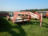 1997 BIG TEX 12PI GOOSENECK EQUIPMENT TRAILER,  TANDEM AXLE, SINGLE WHEEL,