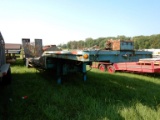 1981 VULCAN LOWBOY EQUIPMENT TRAILER,  36' DECK, 6' DOVETAIL, HYDRAULIC FOL