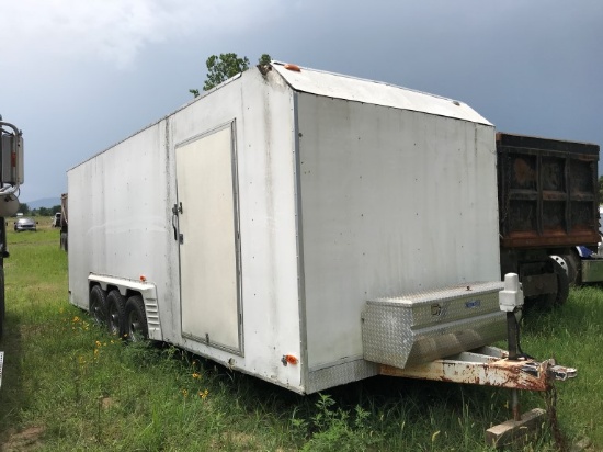 1999 TPD 24’ Enclosed Trailer – Tri-Axle, 3 Side Access Doors, Fold Down Re