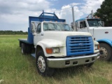 1998 Ford F Series Flatbed Truck – Propane, 5sp, Single Axle Duals, 20’ Bed