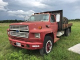 1992 Ford F700 Flatbed Truck – Propane, 6sp, Single Axle Duals, 15’ Bed, Sp
