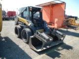 NEW HOLLAND L160 SKID STEER LOADER,  OROPS, SOLID TIRES, AUXILIARY HYRAULIC