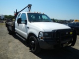1999 FORD F350 GIN POLE TRUCK, 145K + mi,  EXTENDED CAB, V10 GAS, AUTOMATIC