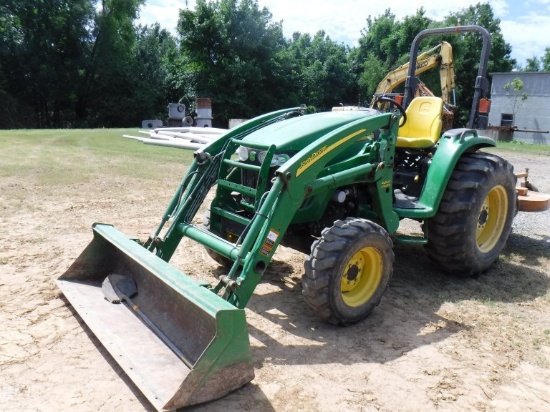 2010 JOHN DEERE 4120 WHEEL TRACTOR, 2073 HRS  JD 400X LOADER W/BUCKET, 4X4,