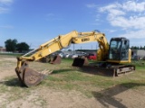 2014 KOBELCO SK140SR  LC-3 HYDRAULIC EXCAVATOR, 1591 HRS  CAB, AC, HYD BLAD