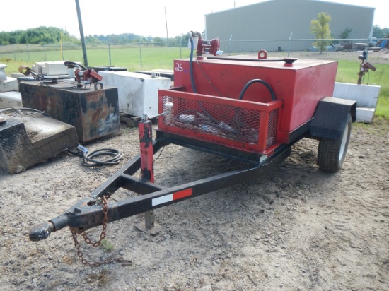 FUEL TRAILER,  SINGLE AXLE, 250-GALLON, FILL-RITE 15=GPM 12-V PUMP