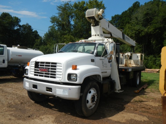 2001 GMC 7500 CRANE TRUCK, 46,000+ mi,  CAT 3126 DIESEL, 6-SPEED, SINGLE AX