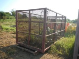 METAL TRASH CAGE  ON SKID