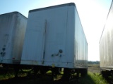 1995 STRICK PUP VAN TRAILER,  28', SINGLE AXLE. SPRING RIDE, SHELVING, 22.5