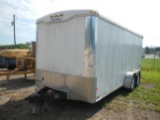 HAULMARK ENCLOSED TRAILER,  7' X 16', TANDEM AXLE, SPRING RIDE, SIDE ACCESS