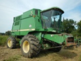 JOHN DEERE CTS/RICE COMBINE,  CAB, AC, MUD HOG S# H00CTSX670732, runs and d